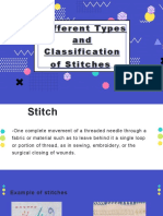 Different Types and Classification of Stitches