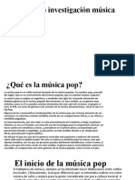 Música pop inicio género popular