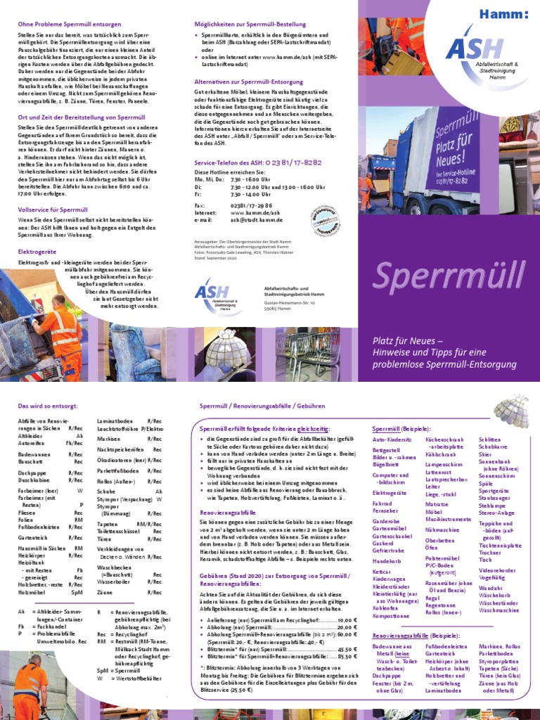 Sperrmll Anmelden Bruchsal