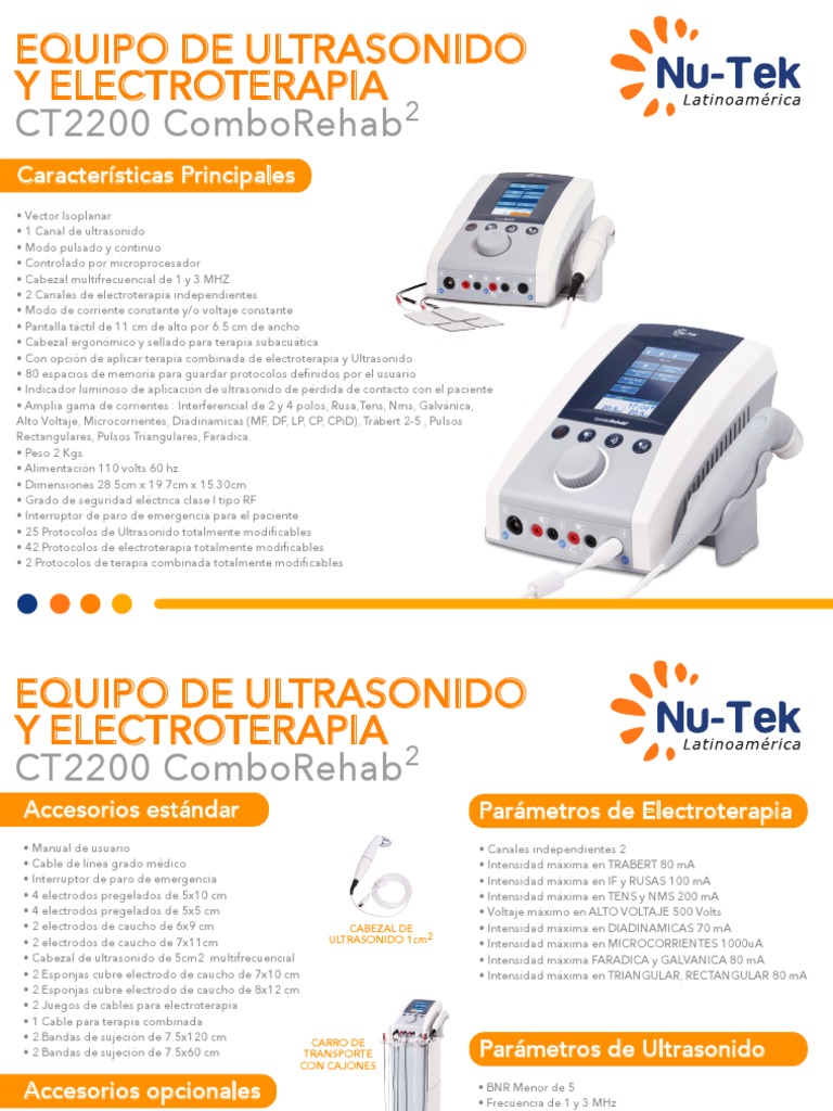 Nutek CT2200 Combo | PDF | Ultrasonido | Electromagnetismo