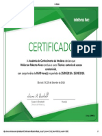 Certificado de conclusão de curso técnico de controle de acesso