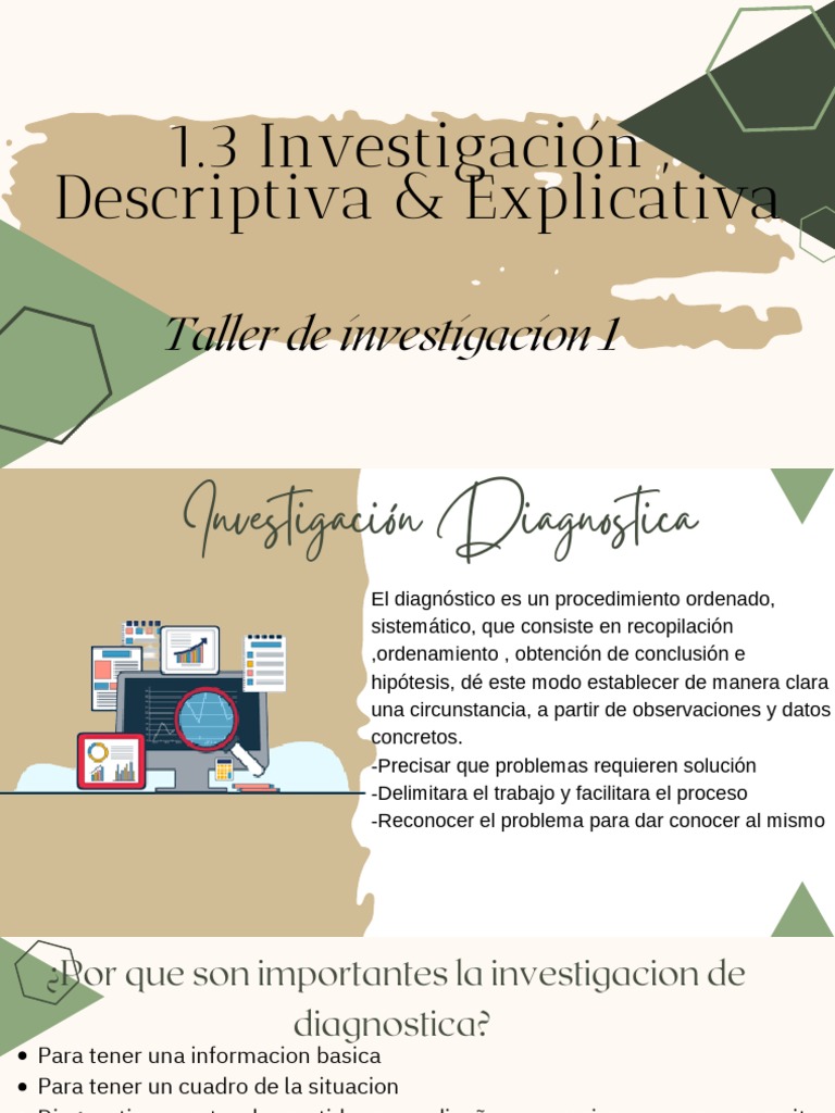 1.3 Explicativa, Descriptiva y Diagnostica | PDF | Hipótesis ...