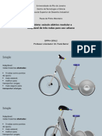 Tricicleta modular elétrica para uso urbano