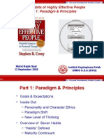 Seven Habits Part 1: Paradigm & Principles