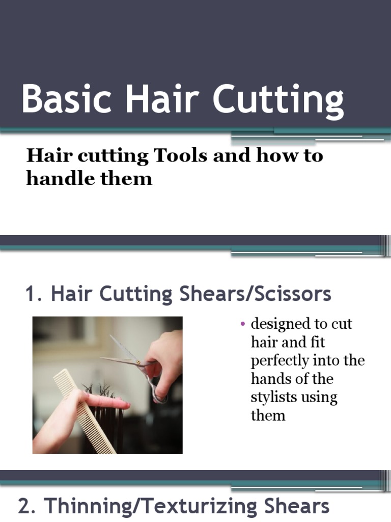 TLE 9 & 10 Basic Hair Cutting Tools PDF Human Hair Hairdressing