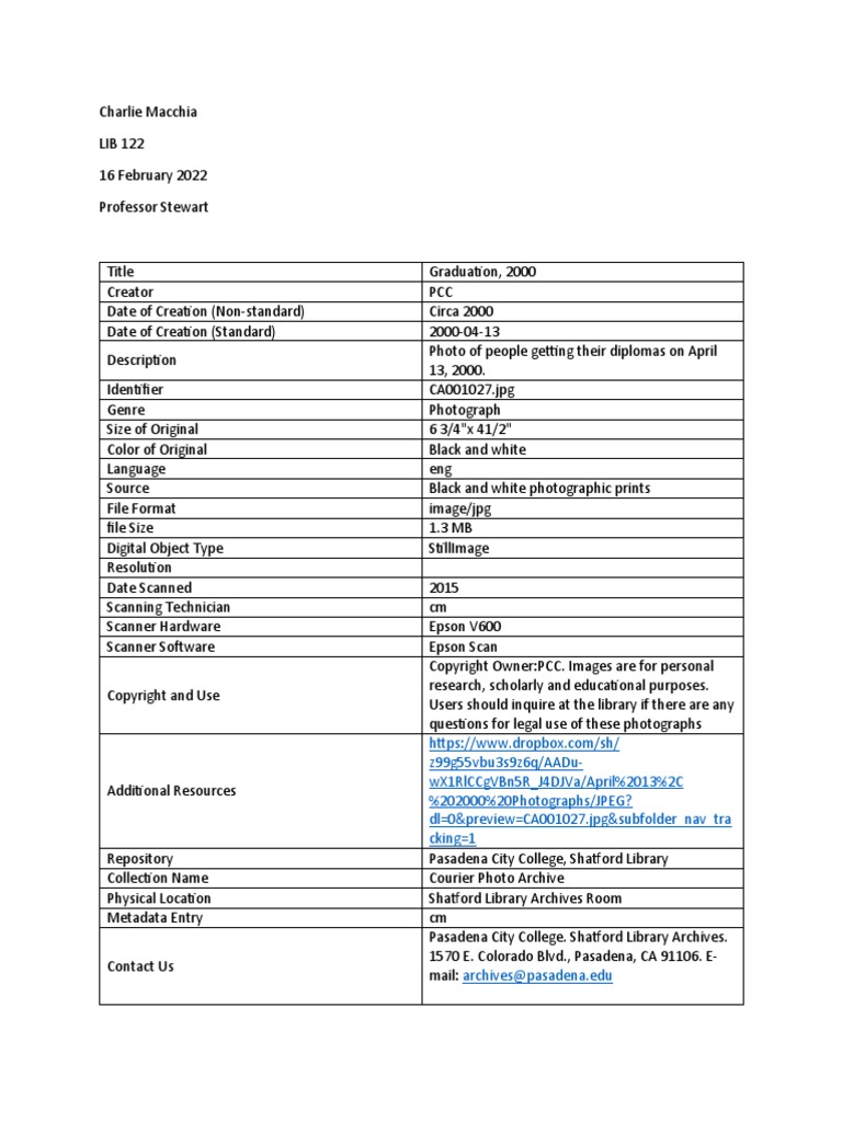 Dublin Core Metadata Project | PDF | Image Scanner | Metadata