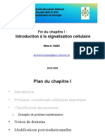 Fin Du Chapitre I Introduction À La Signalisation Cellulaire