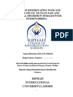 Effects of Kinesiotaping With and Without Pelvic Tilts On Pain and Menstrual Distress in Females With Dysmenorrhea-Merged