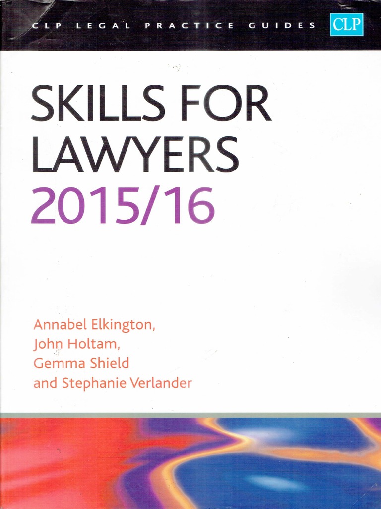Skills For Lawyers 2015 16 Pdf