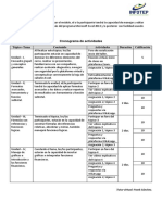 Objetivos y Cronograma Excel Intermedio