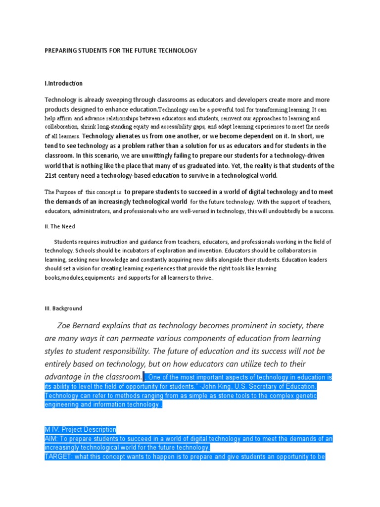 Preparing Students for Future Technology | PDF | Learning | Behavior ...