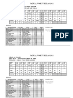 Jadual Waktu Kelas 2011