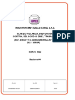 Plan de Vigilancia, Prevención y Control Del Covid-19 Kiamel en El Trabajo D.a.321