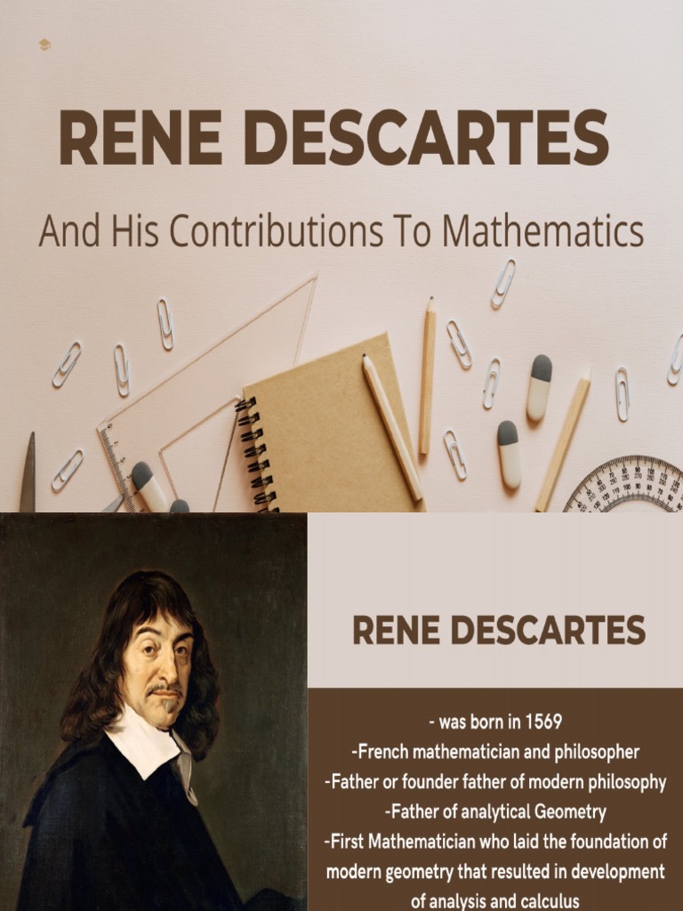 Descartes and His Contributions To Mathematics PDF