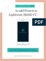 INSTRUCTIONS Lightroom Desktop Mobile Earthy Presets FallonTravels