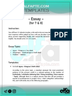 Templates: - Essay