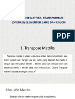 Transpose Matriks (Pertemuan 3)