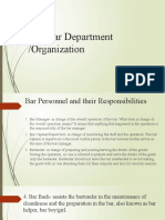 Unit 3 The Bar Department-Organization