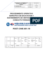 Poet - 19 - 051 - Rev.0 - Excavacion y Sostenimiento de Ventana Hacia Conducto Forzado