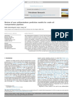 ++review of wax sedimentation prediction models