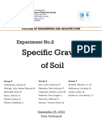 Laboratory Experiment No. 2 (Specific Gravity of Soil)