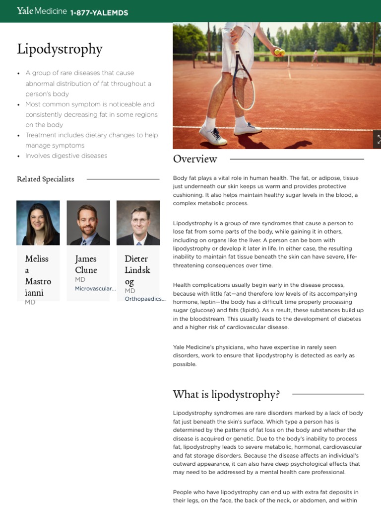 Lipodystrophy: Causes, Symptoms, Treatment | PDF | Adipose Tissue | Fat