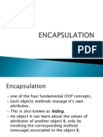 Object Oriented Programming - Encapsulation