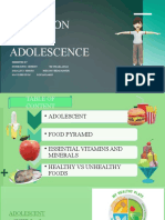 HEALTH MODULE 1 NUTRITION DURING ADOLESCENT