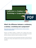 I. Introduction To Seminar - Workshop