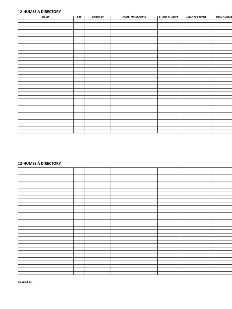 12 Humss A Directory | PDF