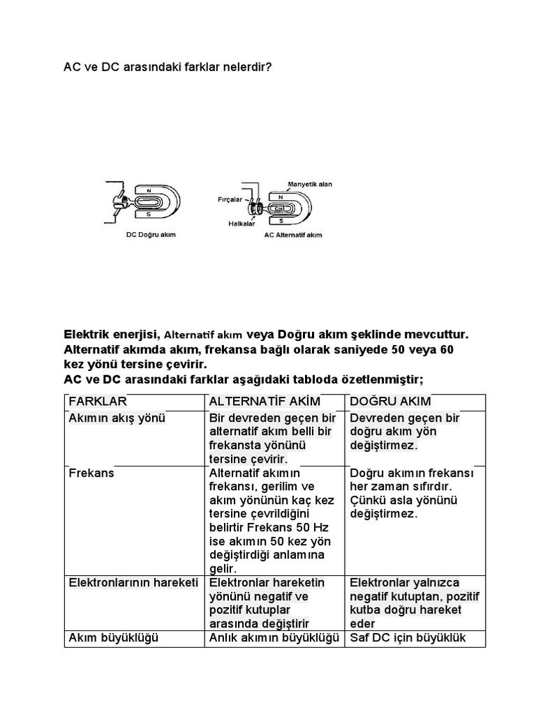 AC VE DC Ödev | PDF