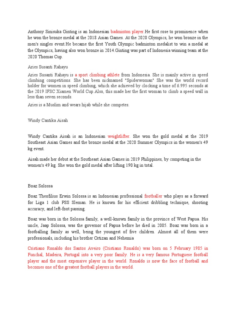 Great Athletes Pdf Sports Sports Competitions