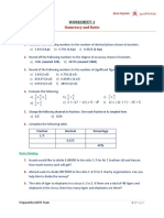 S - Worksheet-1 - Numeracy and Ratio