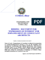 CCSHAU, Hisar: Bidding Document For 'Expression of Interest' For Empanelment of Consultant Architects