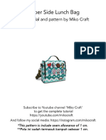 Zipper Side Lunch Bag - Free Pattern and Tutorial by Miko Craft