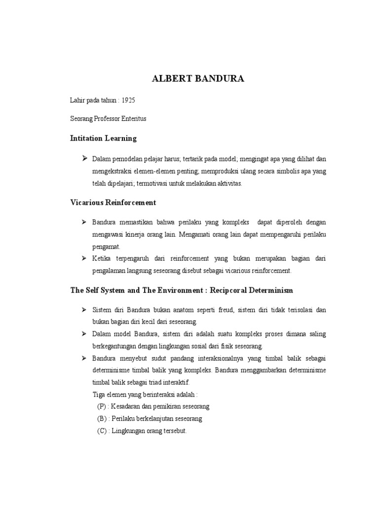 Teori albert bandura dan john dollard pdf