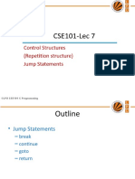 CSE101- Lec 7 (Jump statements)