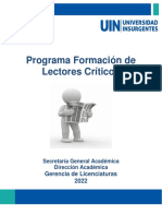 Programa Formación de Lectores Críticos