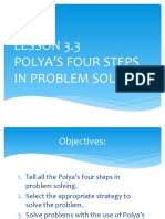 Polya's Four Steps to Problem Solving