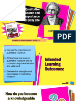PracRes Unit 2 - Qualitative Research and Its Importance in Daily Life