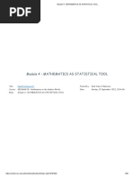 Module 4 - MATHEMATICS AS STATISTICAL TOOL