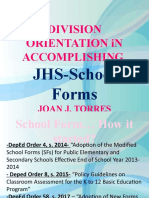 School Forms JHS SF 9 AND 10 2018-2019