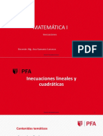 Sesión 2 - Inecuaciones Lineales y Cuadráticas