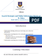 Search Strategies and Information Retrieval