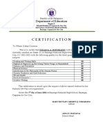 Certification of Grades Bayanga