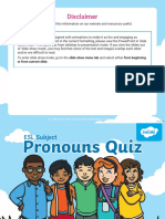 T L 10129 Esl Subject Pronouns Quiz Powerpoint Ver 1