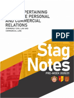 Stag Notes - Private Personal and Commercial Relations