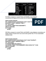 Questions MySQL Using Database Connectivity 2021