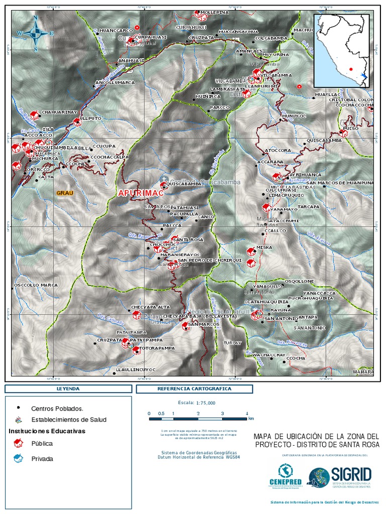 Mapa de Ubicación del Distrito Santa Rosa | PDF