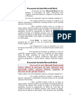 Procesorul de Texte Microsoft Word